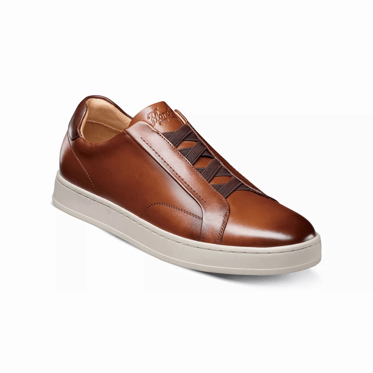 Low Profile Cushion Textured Grip Florsheim Men's Monopoli Elastic Lace Cognac