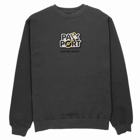 High-Quality Fabric appropriate for hiking PASS~PORT Master-Sound Embroidered Crew Sweatshirt - Tar