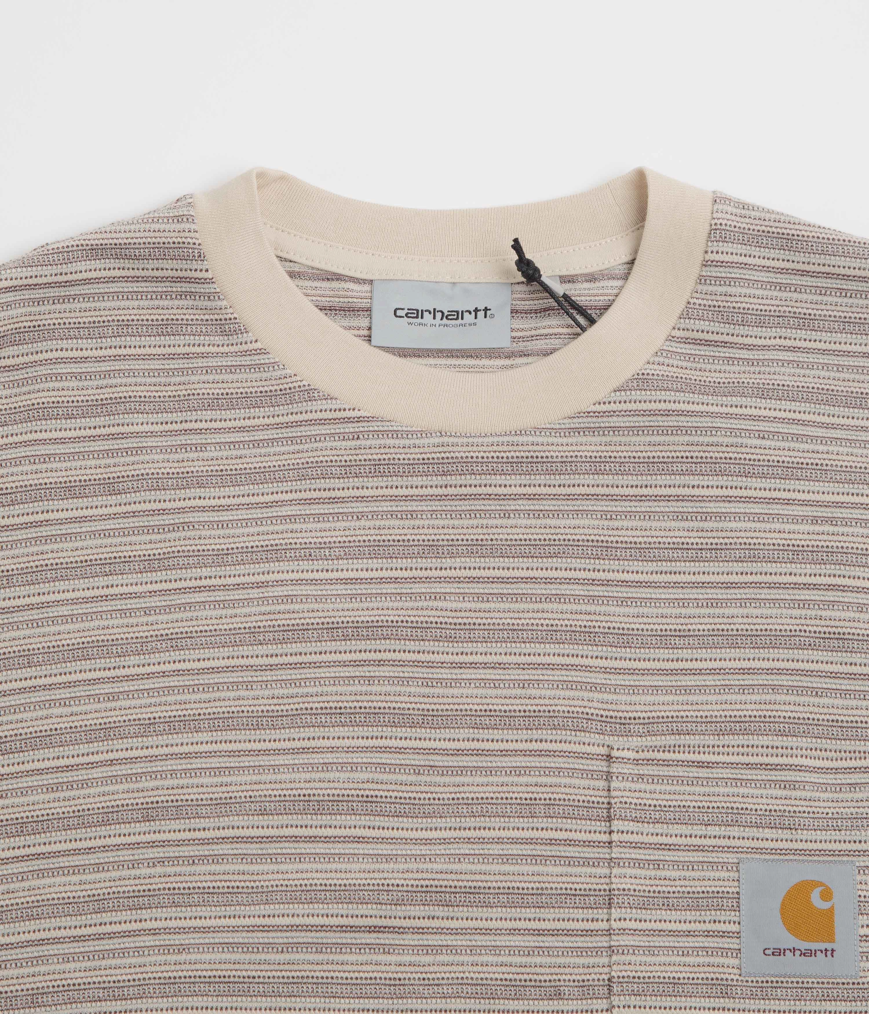 group event Seamless construction Carhartt Gellar Pocket T-Shirt - Gellar Stripe / Wax