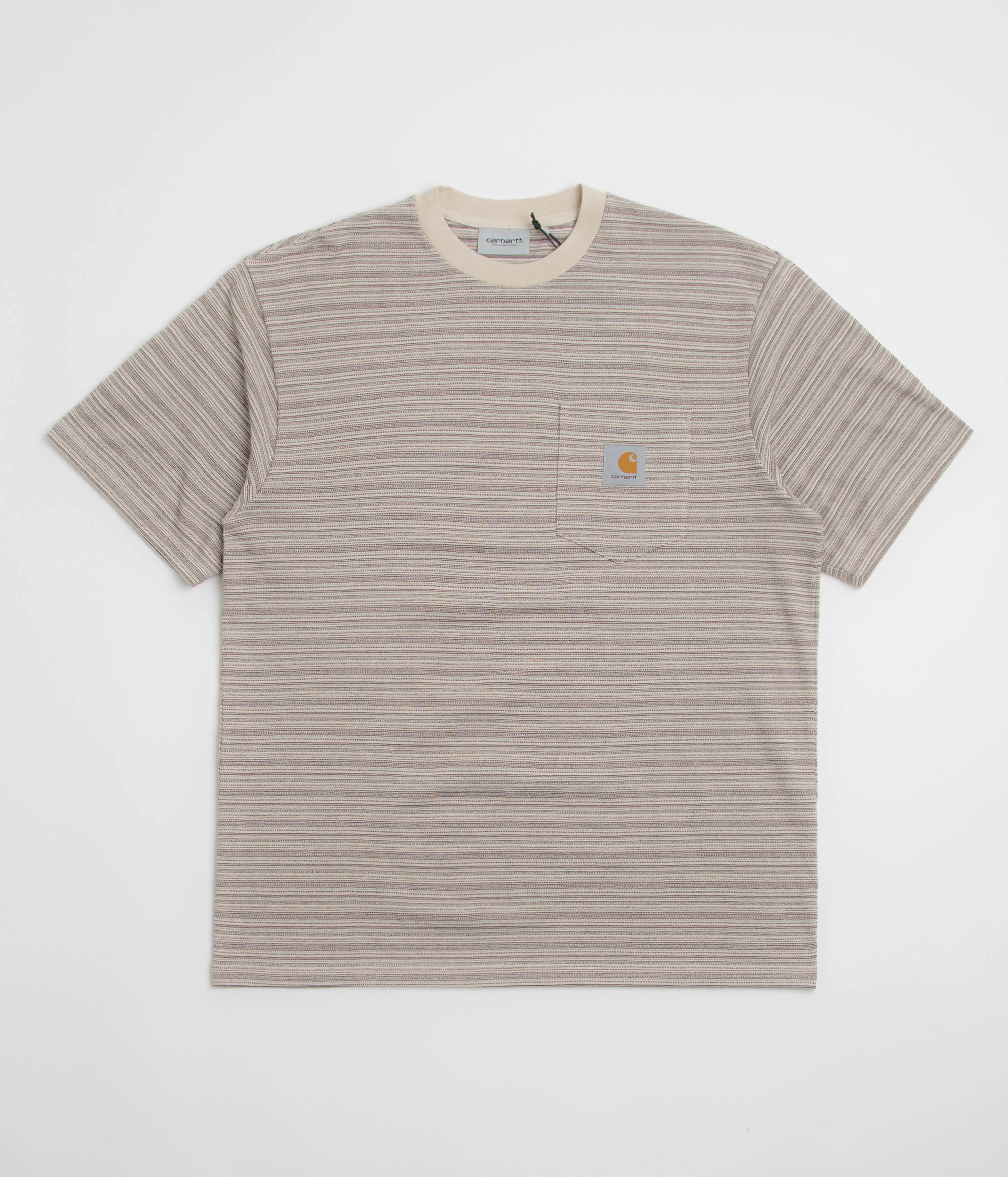 Carhartt Gellar Pocket T-Shirt - Gellar Stripe / Wax Indoor Comfort