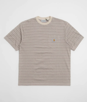 Smart Carhartt Gellar Pocket T-Shirt - Gellar Stripe / Wax