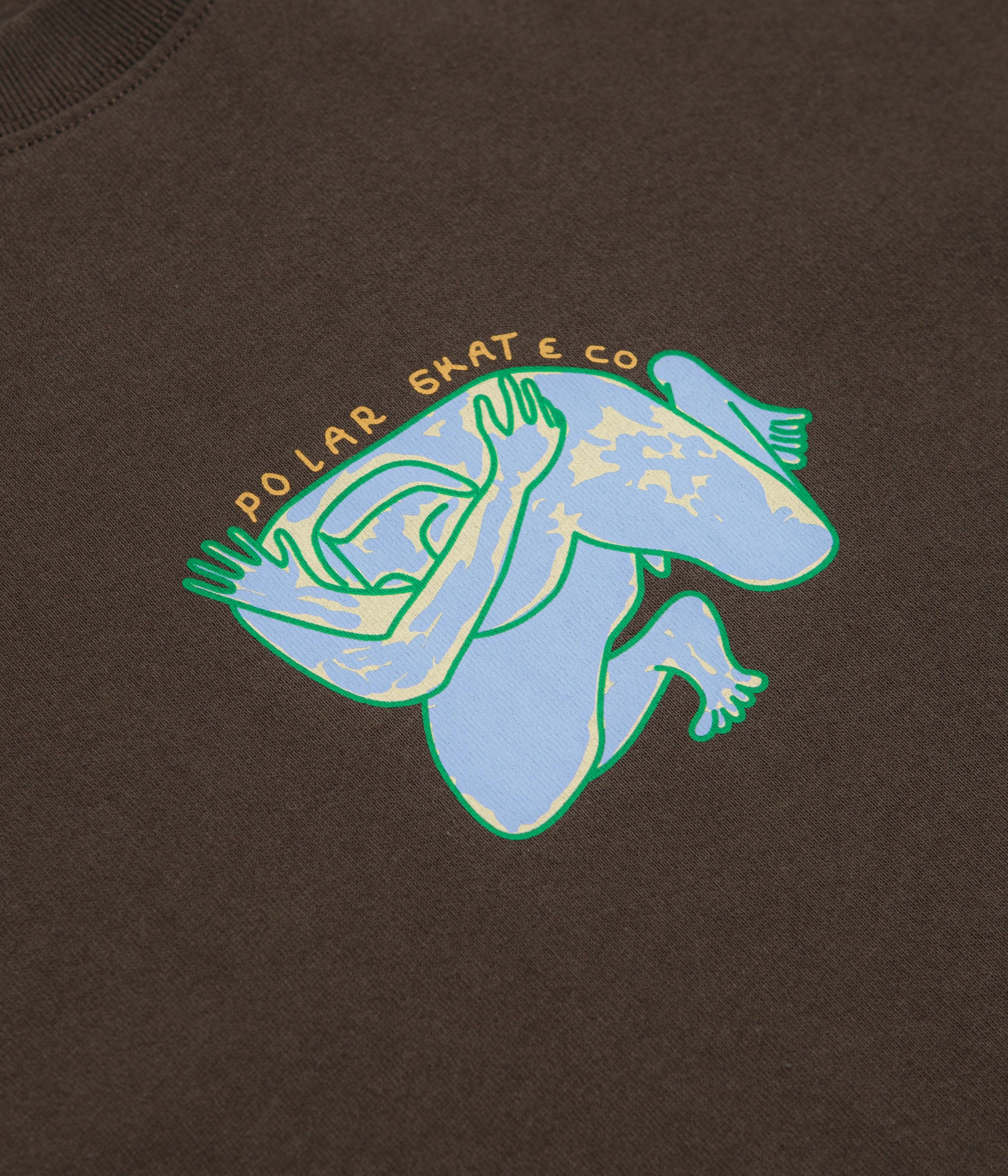 Double Needle Stitching Graduation outfit Polar Shy Bow T-Shirt - Brown