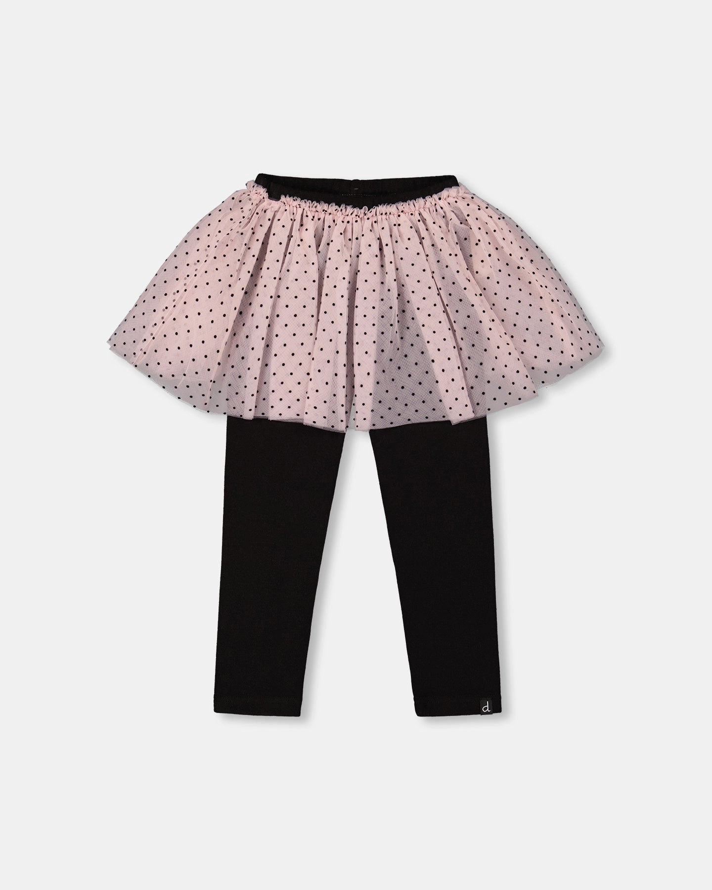 Leggings with Tulle Skirt Pink and Black Zero Waste Manufacturing