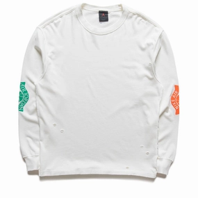 cuffs Jordan Rare Air L/S Tee - Sail/Brilliant Orange