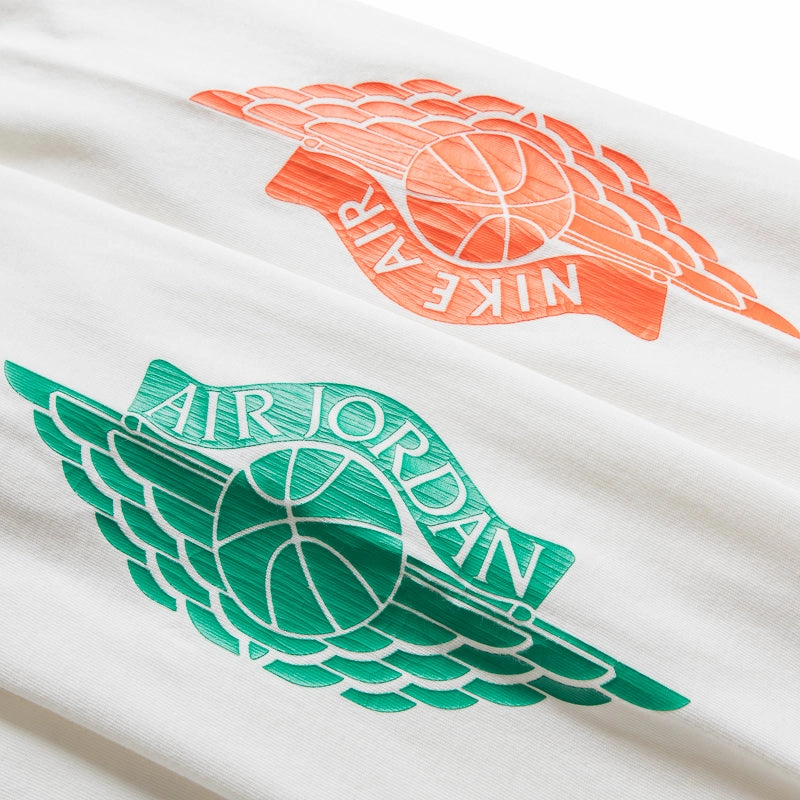 Jordan Rare Air L/S Tee - Sail/Brilliant Orange Activewear Garment Washed Texture