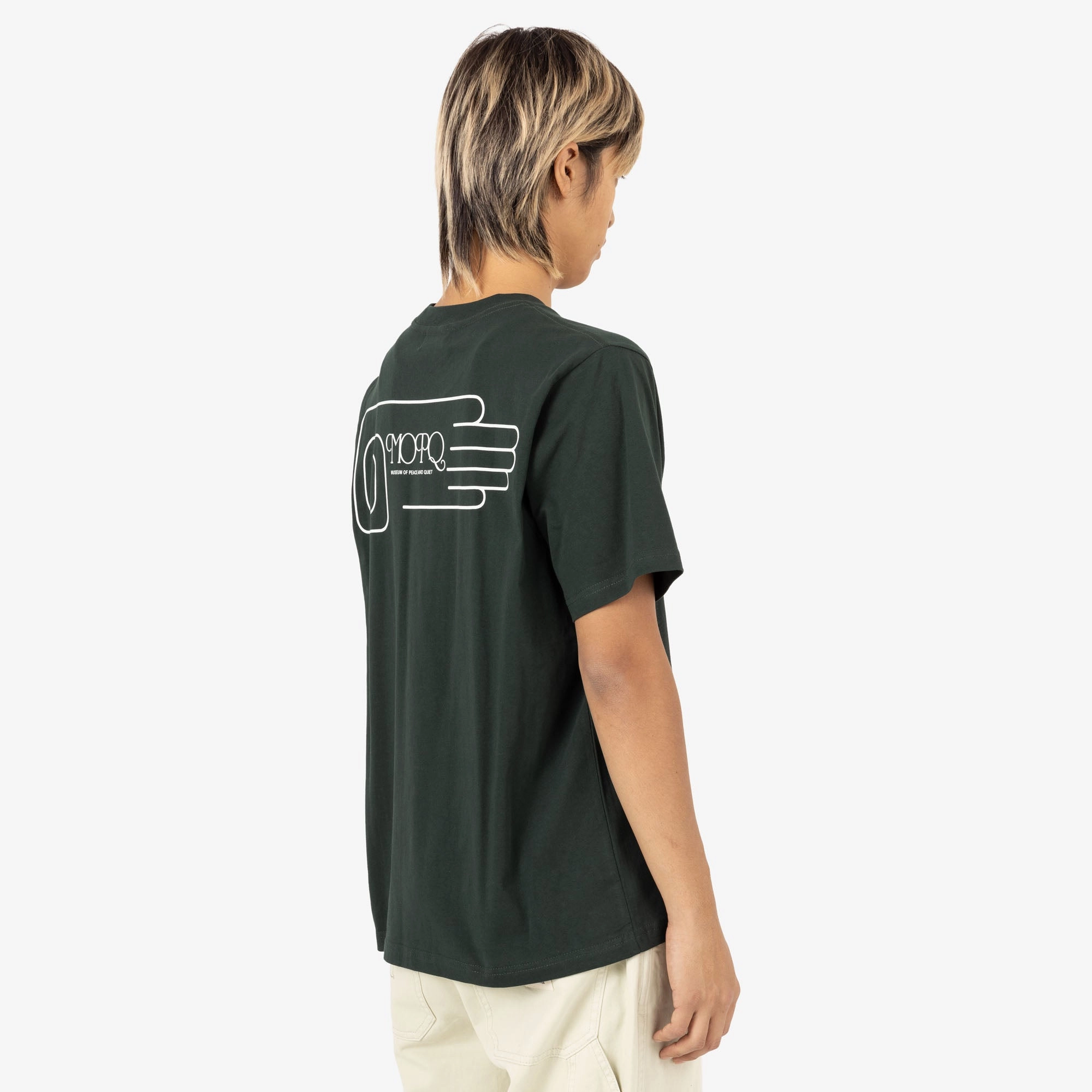 Museum of Peace & Quiet Free Hand T-shirt / Pine Soft Collar Lining temperate climate