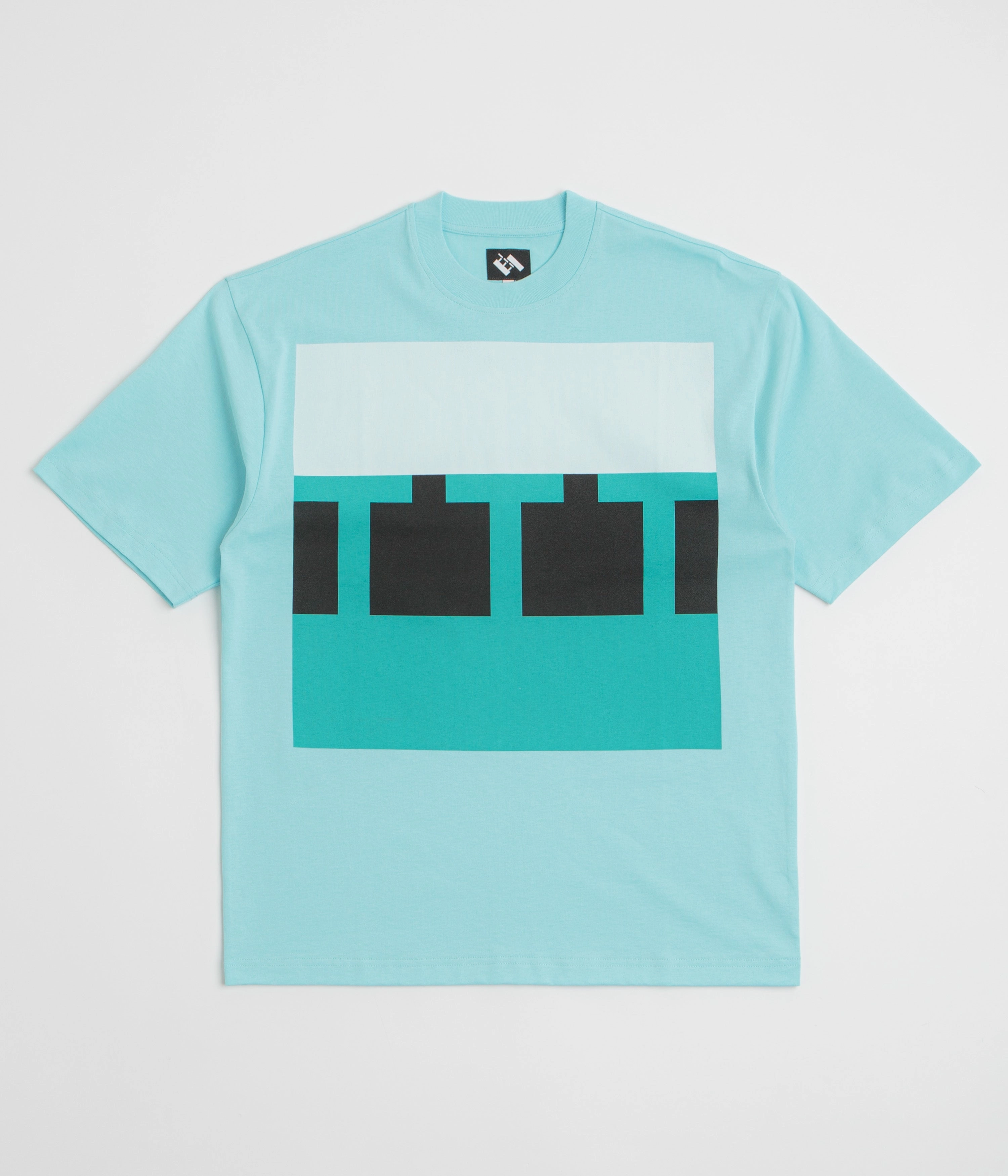The Trilogy Tapes Block T-Shirt - Blue / Blue Art Gallery