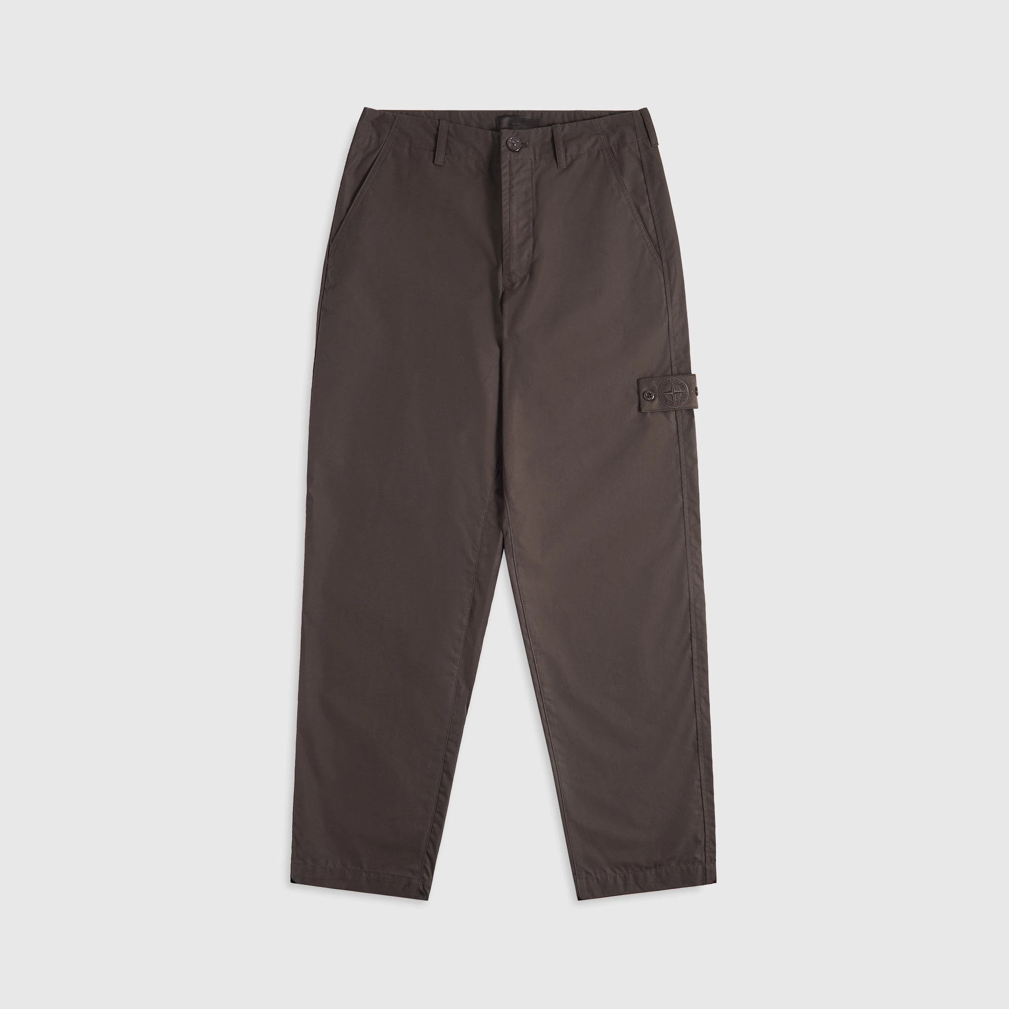 Stone Island Weatherproof Cotton Canvas Cargo Pants - Dark Brown Slim Stretch