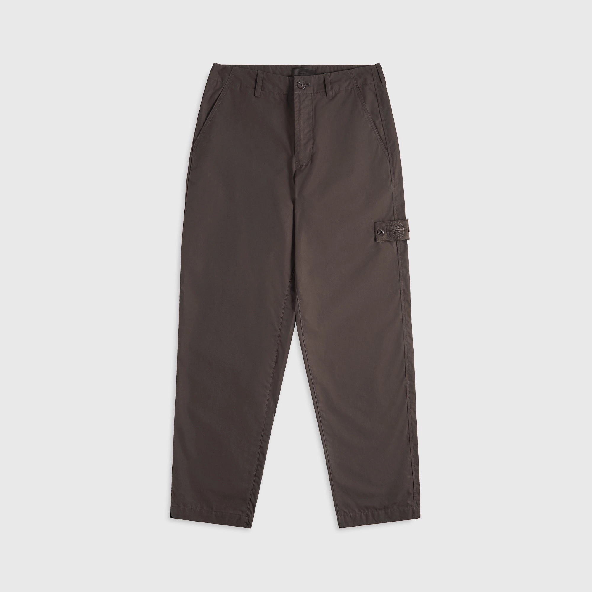 Stone Island Weatherproof Cotton Canvas Cargo Pants - Dark Brown Work Comfort
