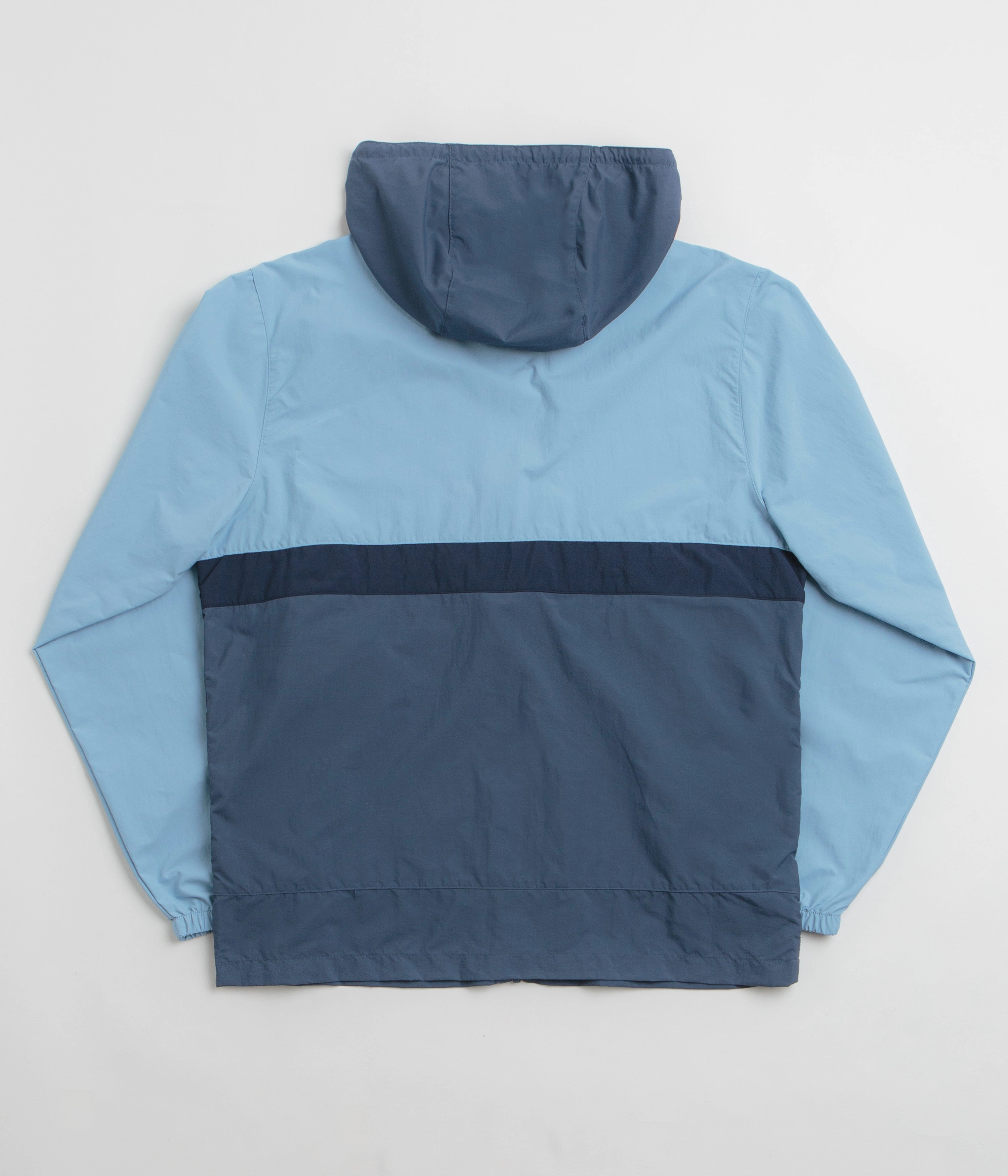 Columbia Spire Valley Hooded Windbreaker Jacket - Ripple Blue / Dark Mountain / Collegiate Navy Thermal Lining
