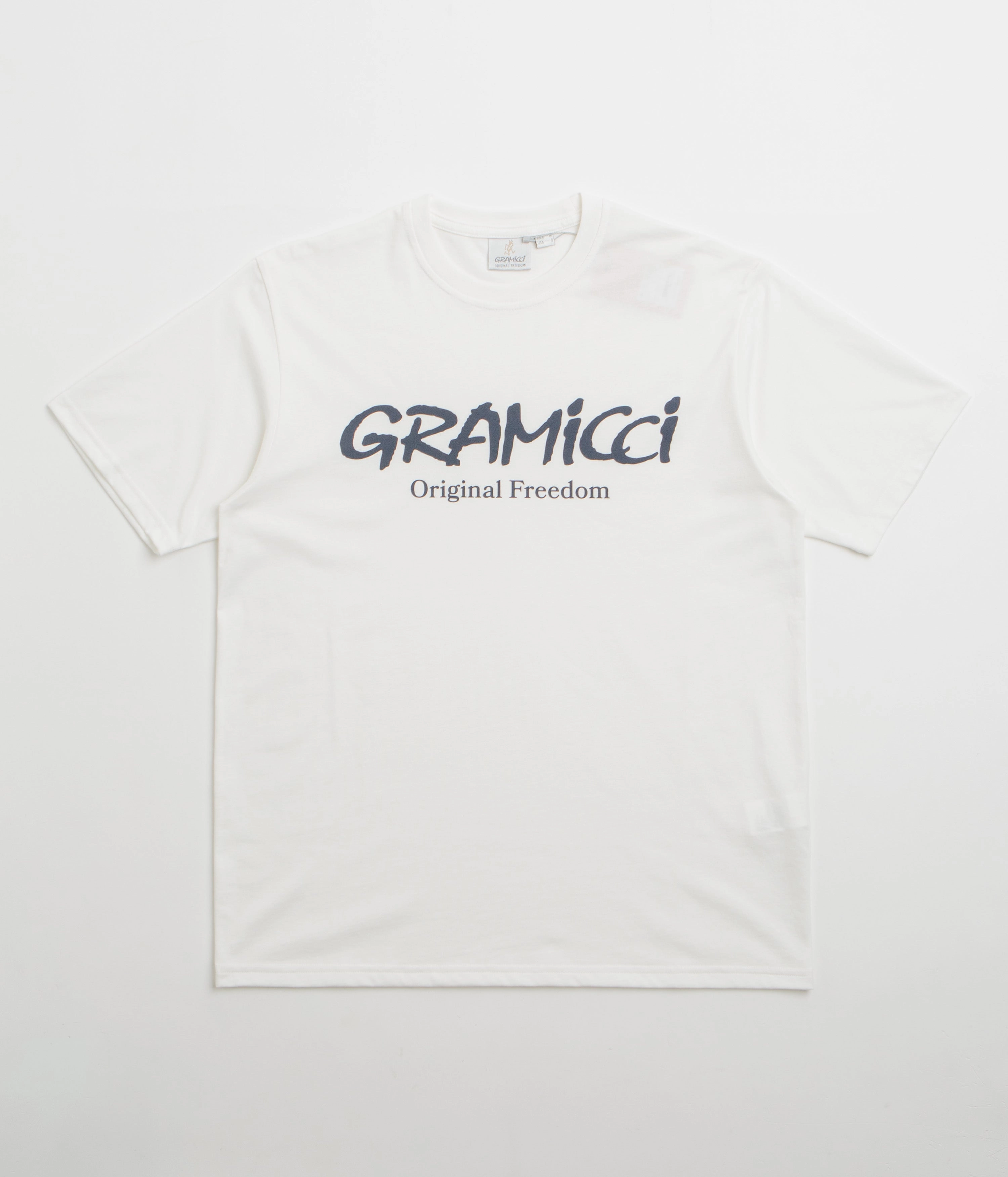 Gramicci Original Freedom Logo T-Shirt - White Mid-waisted beach venue