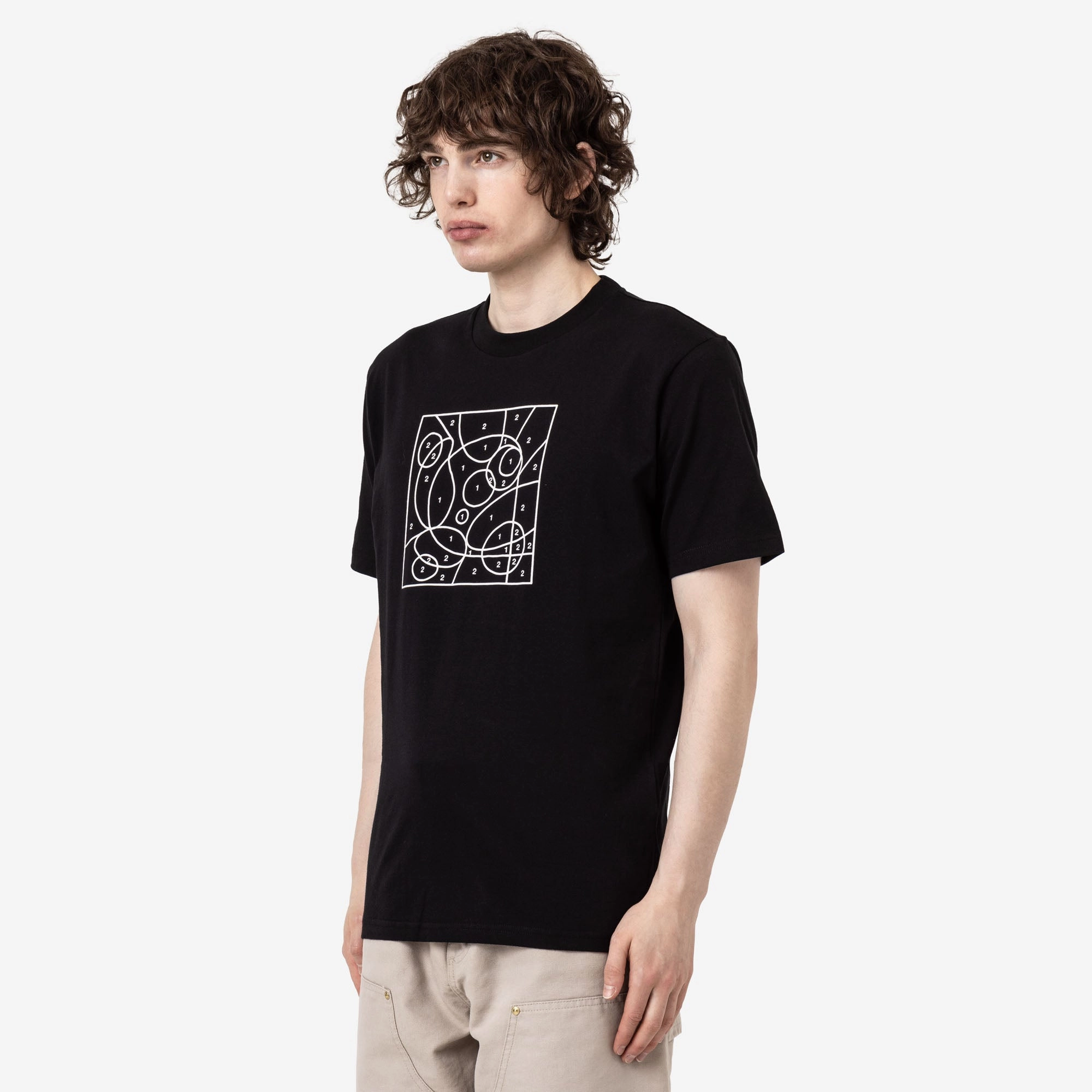 European size Carhartt WIP By The Numbers Tee Black
