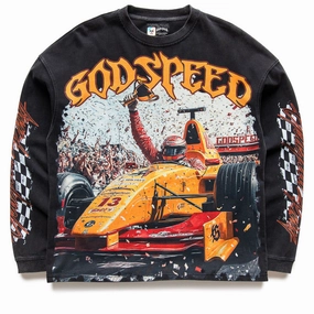 Godspeed New York F1 Finishline L/S Tee - Black Wash Lace Exhibition