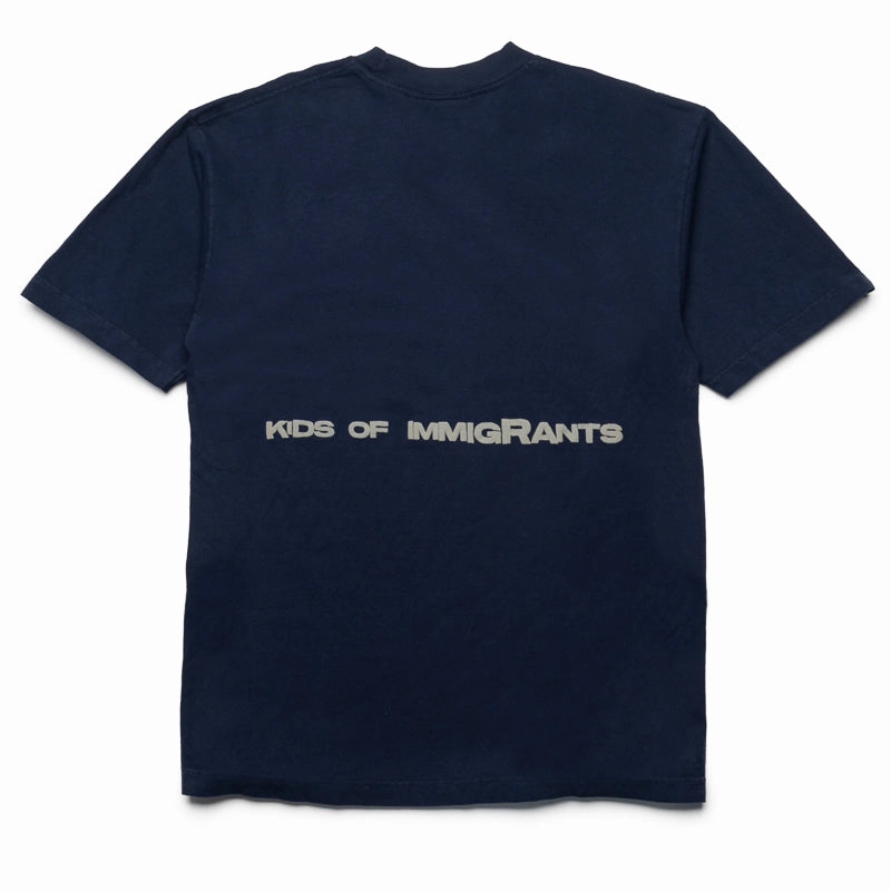 Kids of Immigrants Support Your Friends Tee - Navy Metallic colors