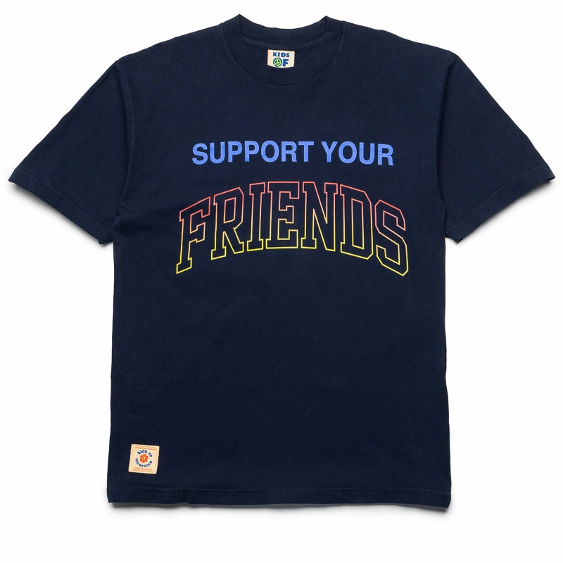 geometric Kids of Immigrants Support Your Friends Tee - Navy
