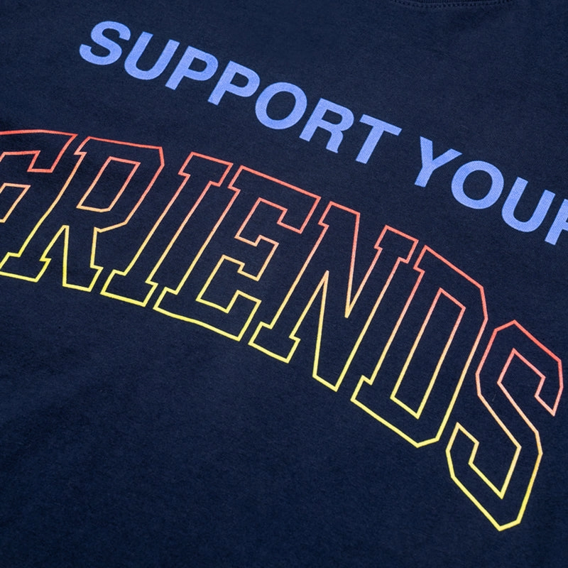 Kids of Immigrants Support Your Friends Tee - Navy Formal Style library venue