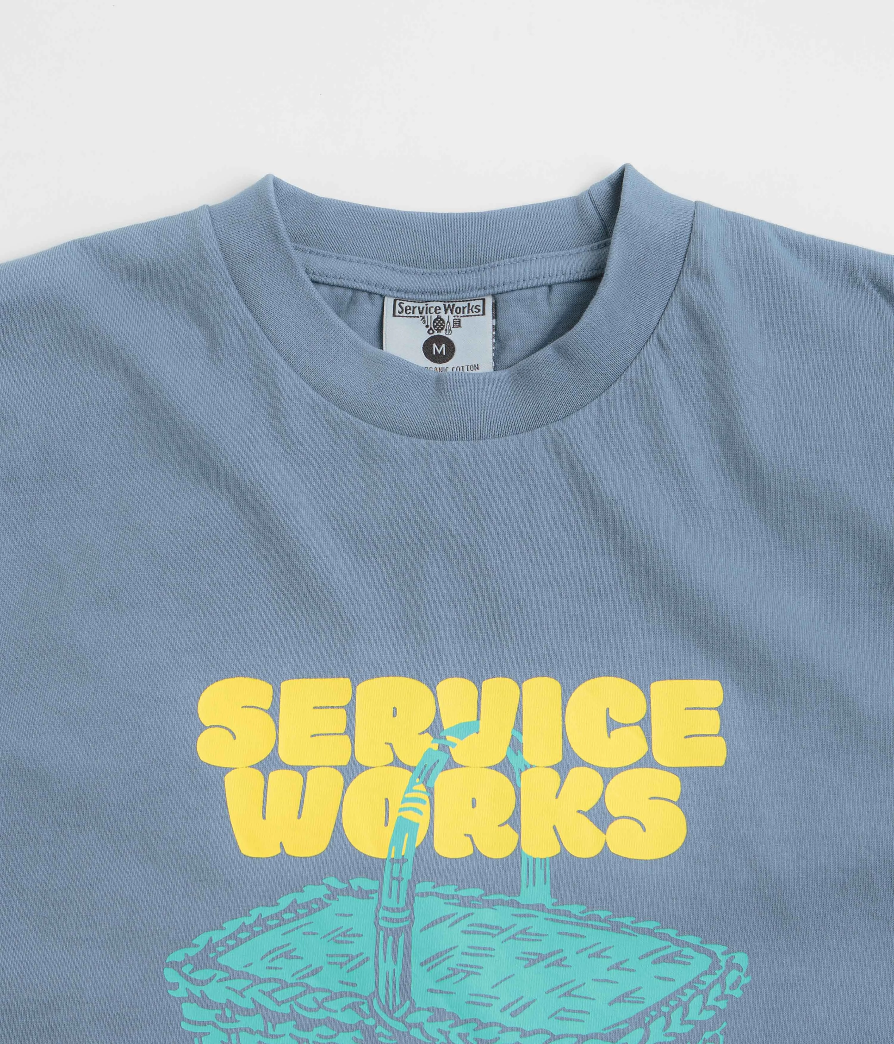 morning indoor activity Service Works En Plein Air T-Shirt - Slate