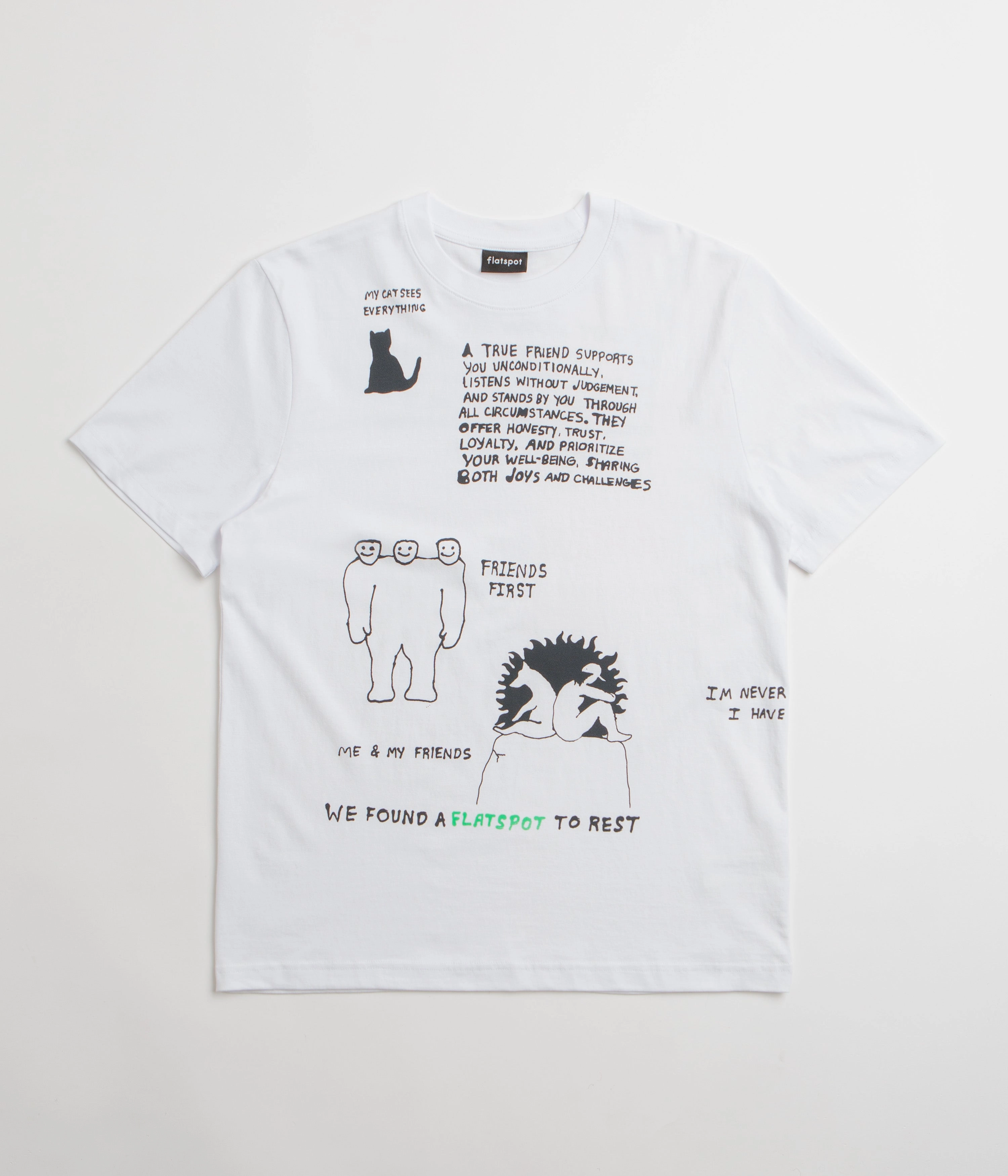 skating venue flatspot FS Is My Happy Place T-Shirt - White