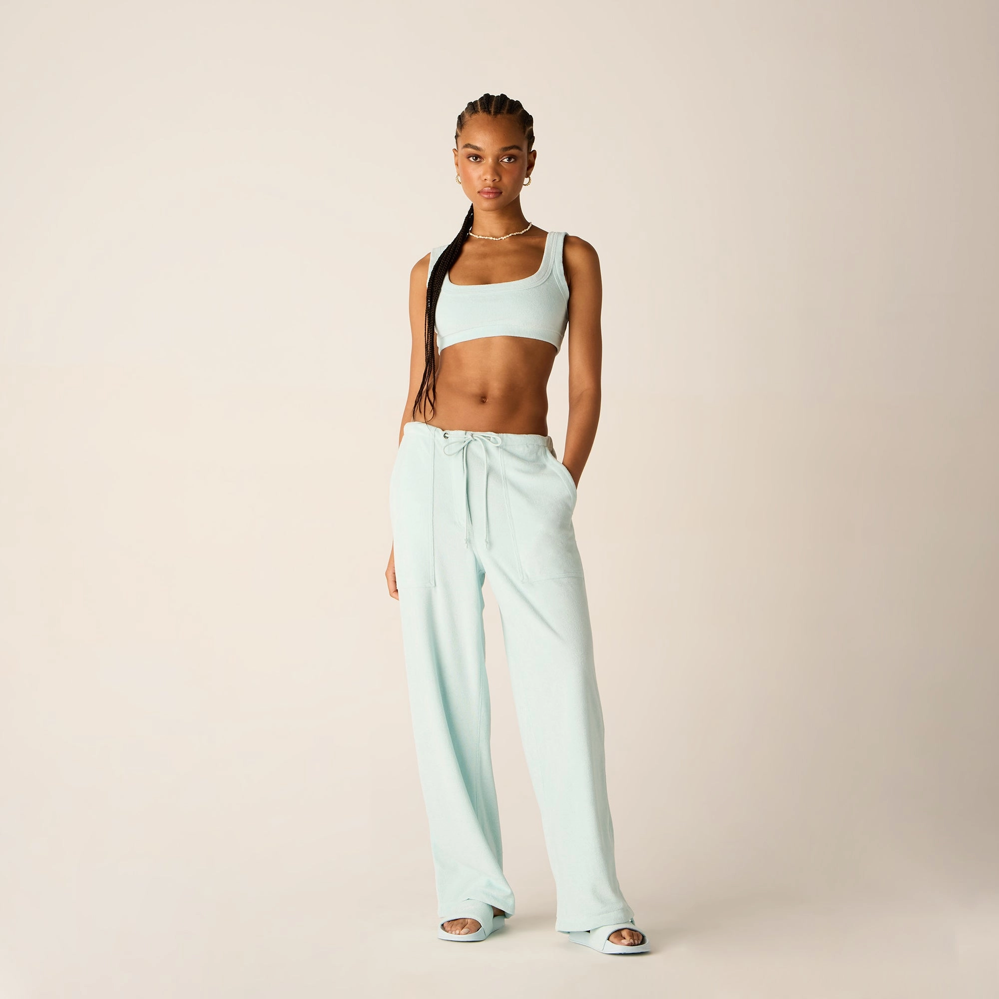 Kith Women Doyers III Towel Terry Pant - Helium Low Bulk Design Quick Wear Fit
