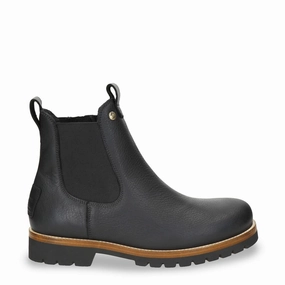 Adjustable Strap Mechanism Panama Jack Men's Beny Igloo C1 Black Waterproof Leather Chelsea Boots