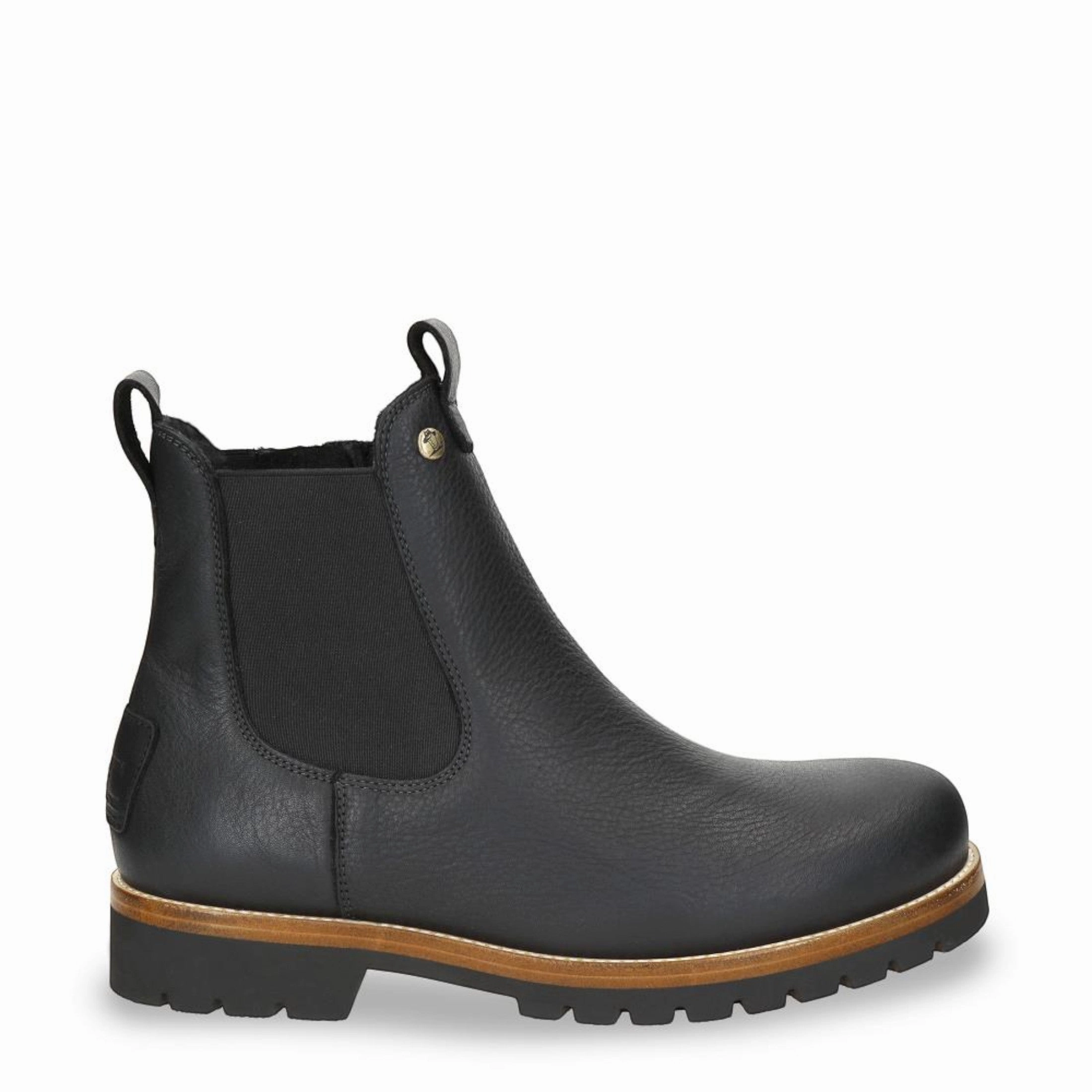 Adjustable Strap Mechanism Panama Jack Men's Beny Igloo C1 Black Waterproof Leather Chelsea Boots
