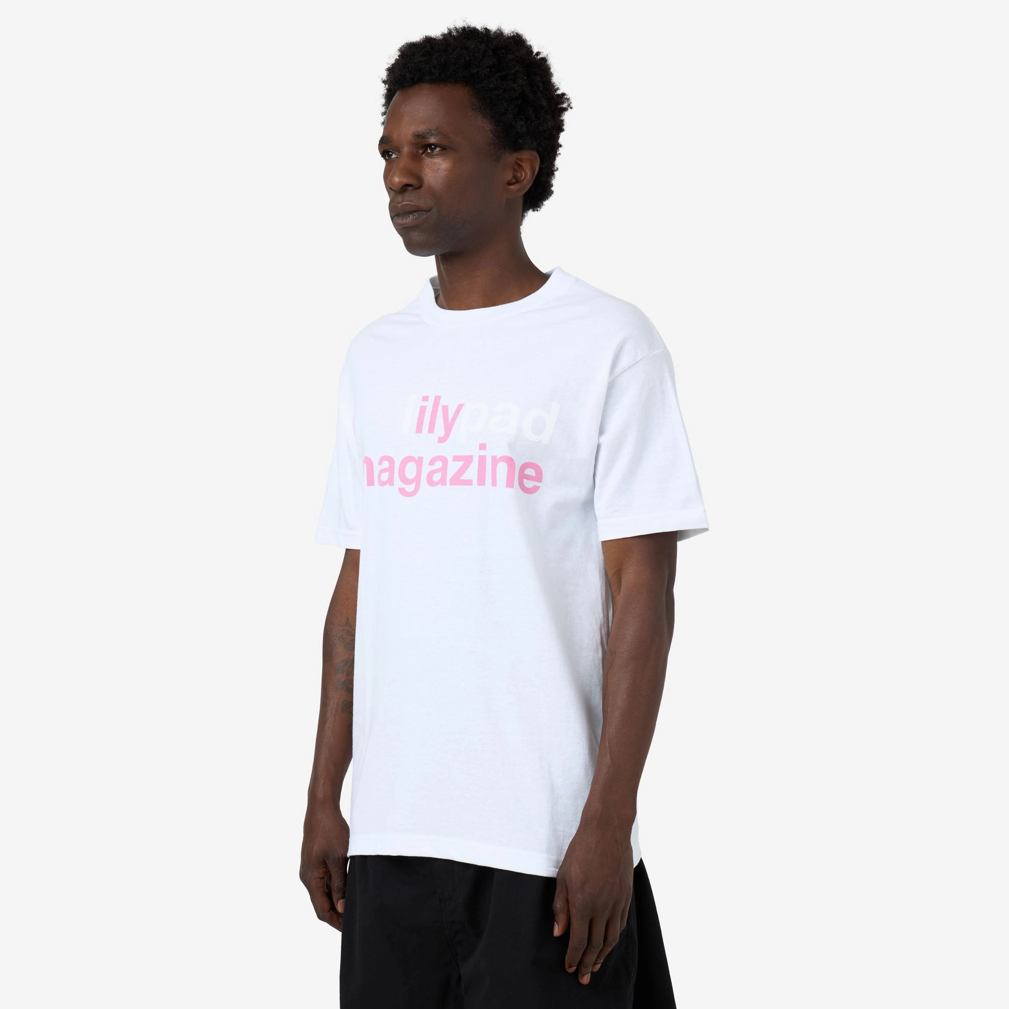 Lilypad Ily T-Shirt / White crew neck