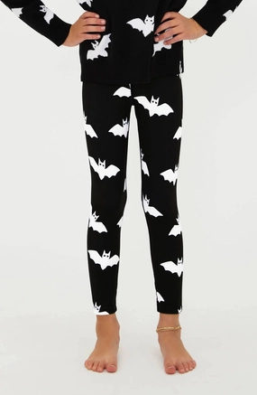 Little Peppa Leggings In Bats Dynamic Flex Panels Compression Fit