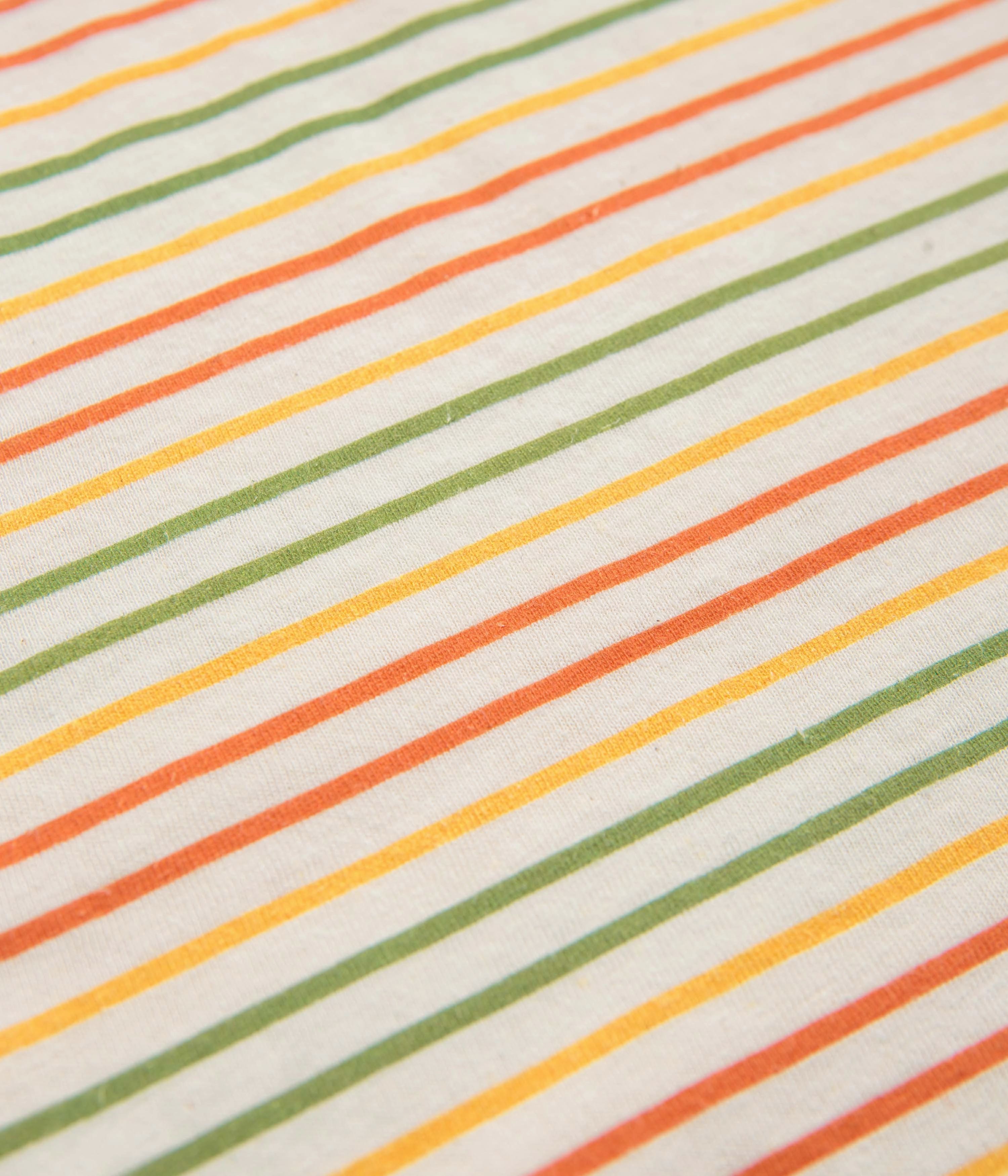 metallic hem beads Mollusk Womens Ringer T-Shirt - Red / Gold / Green Stripe