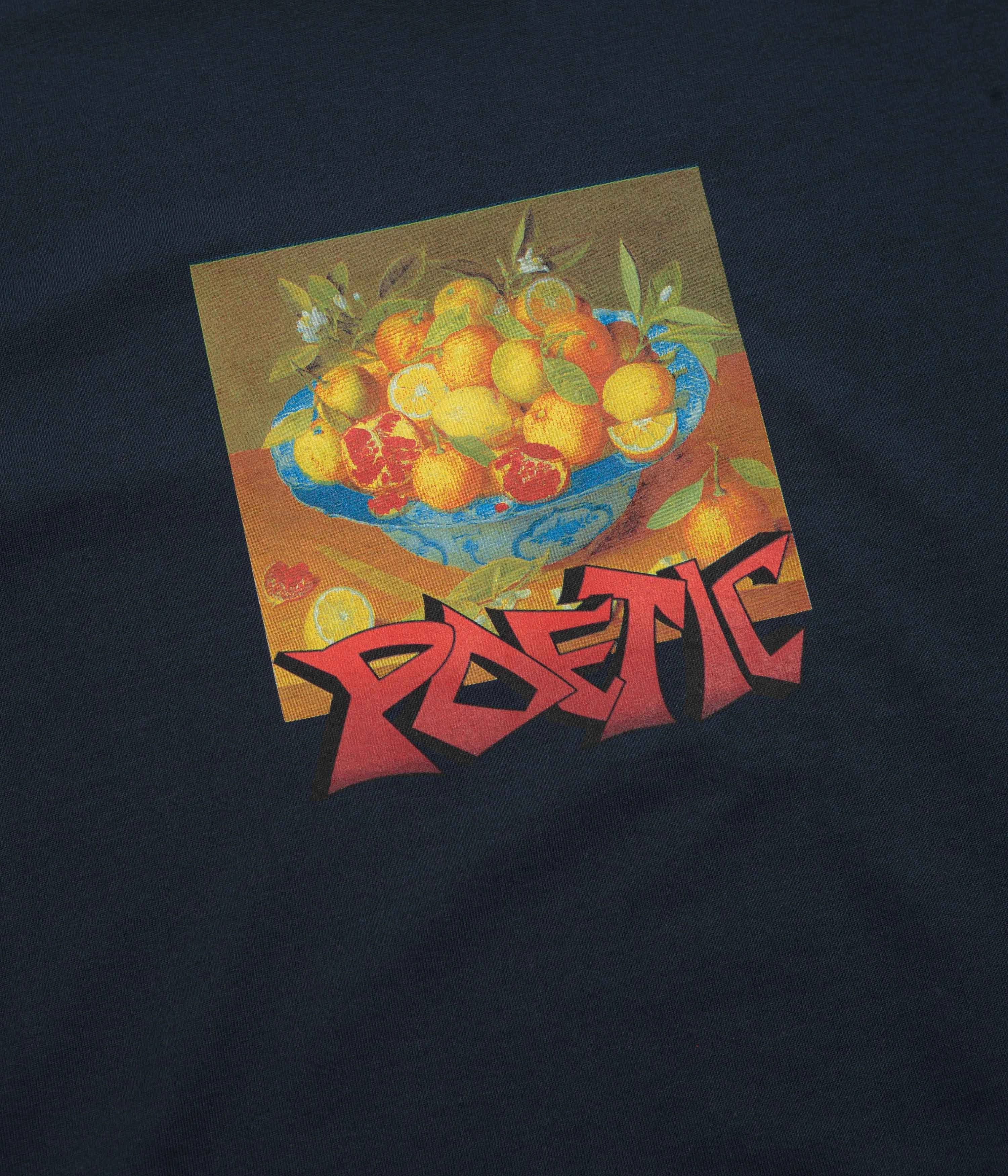 Poetic Collective Graff Fruit T-Shirt - Navy Limited Edition