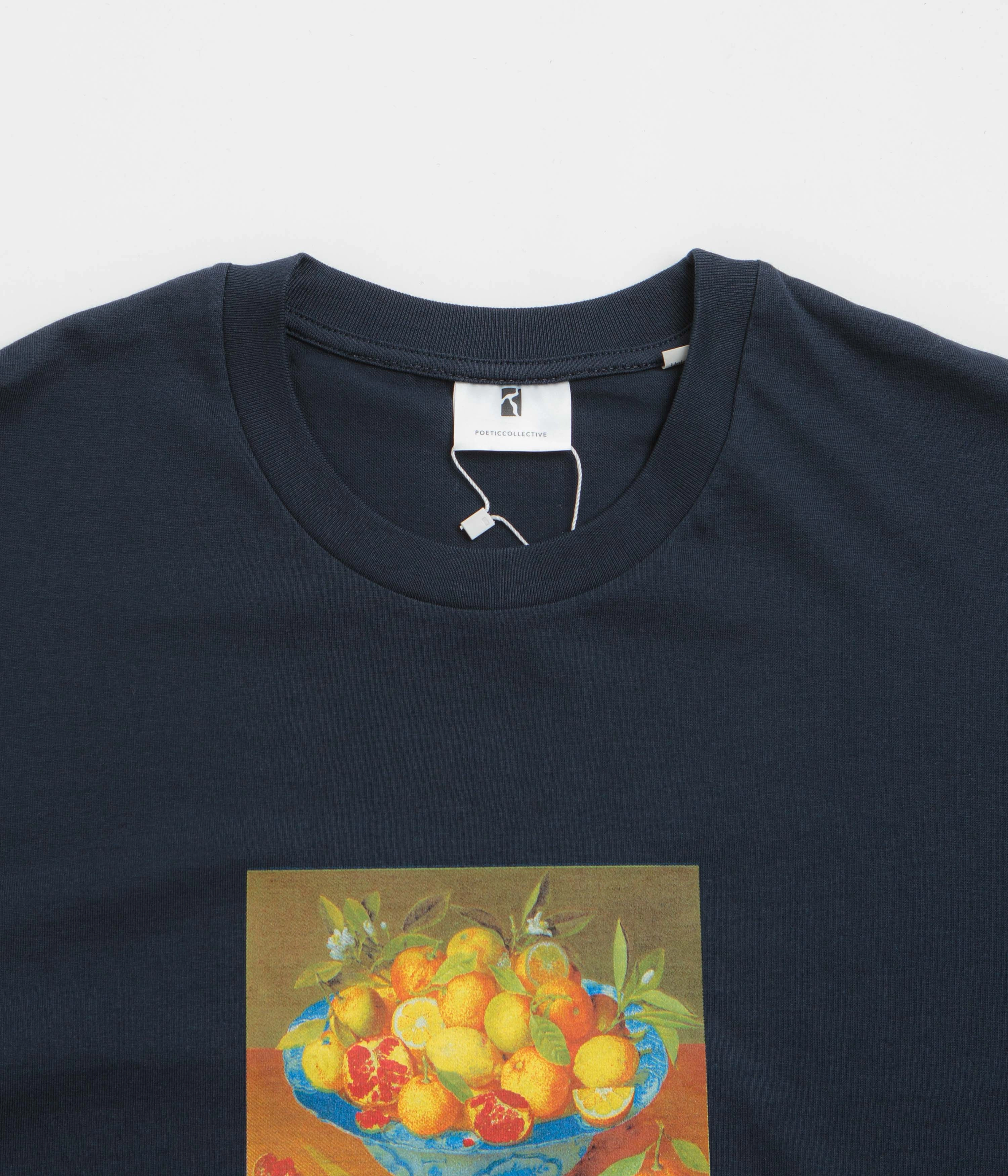 Girls' night out female clothing Poetic Collective Graff Fruit T-Shirt - Navy