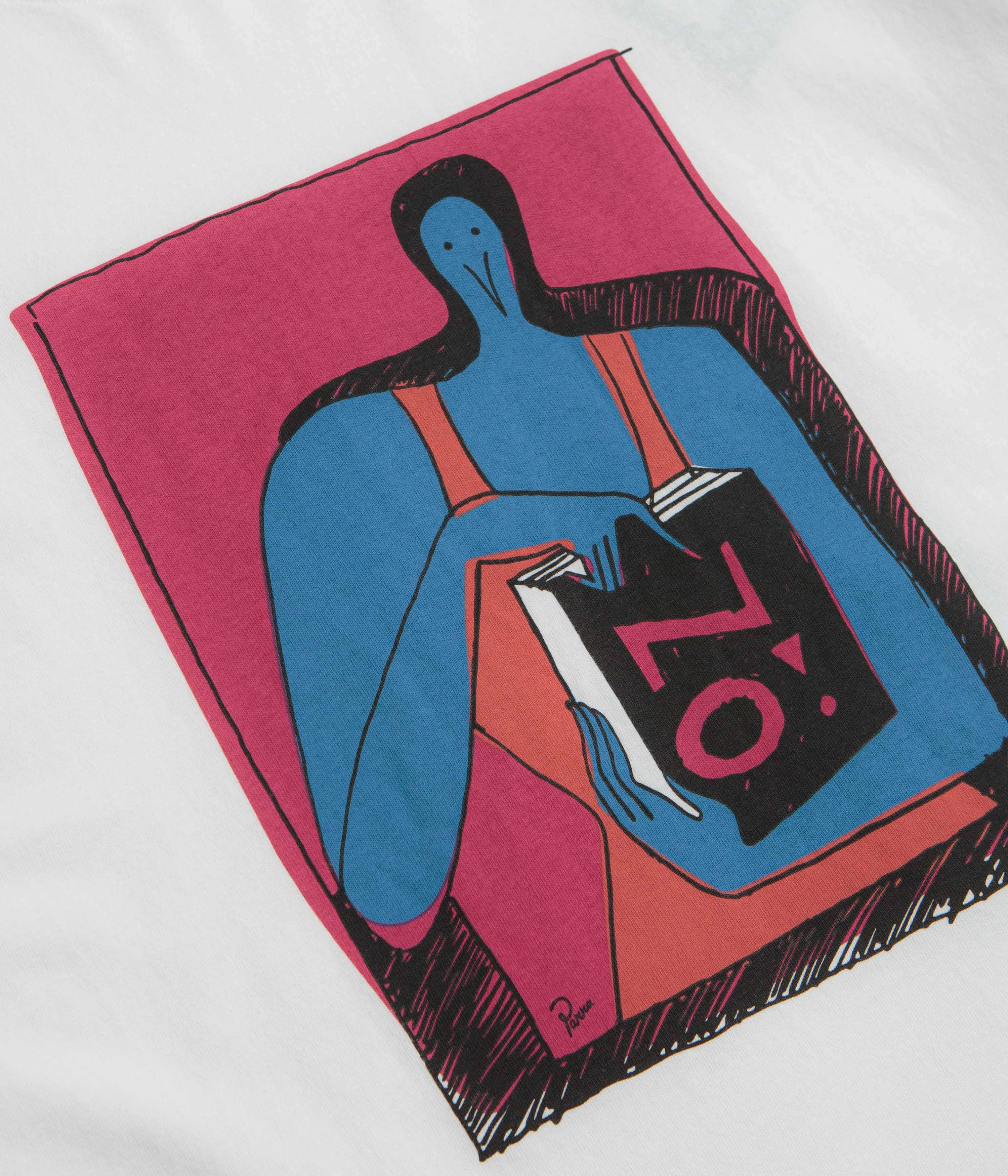 by Parra No Books T-Shirt - White park venue fishing event