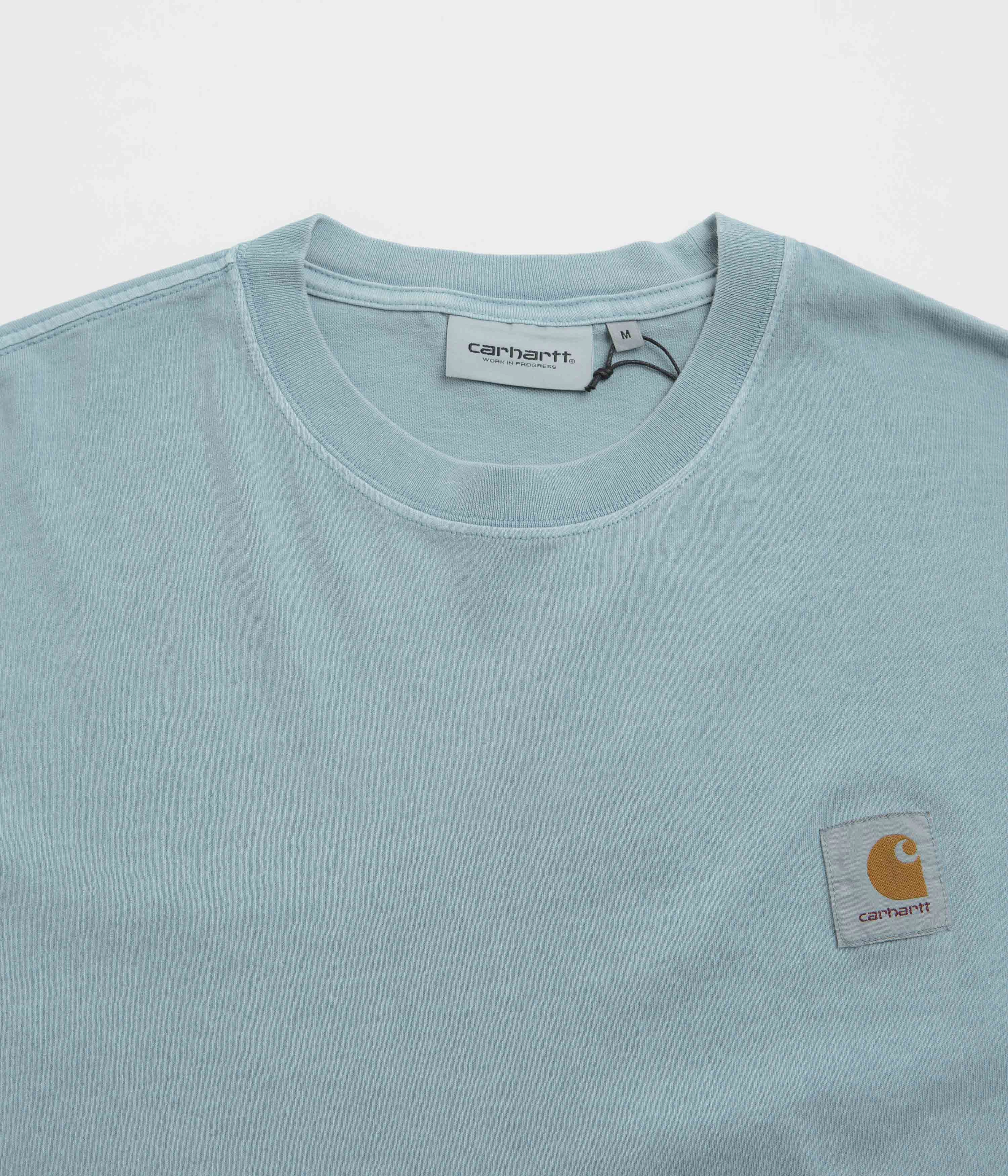 cropped legs Mid Length Carhartt Nelson T-Shirt - Clay Blue