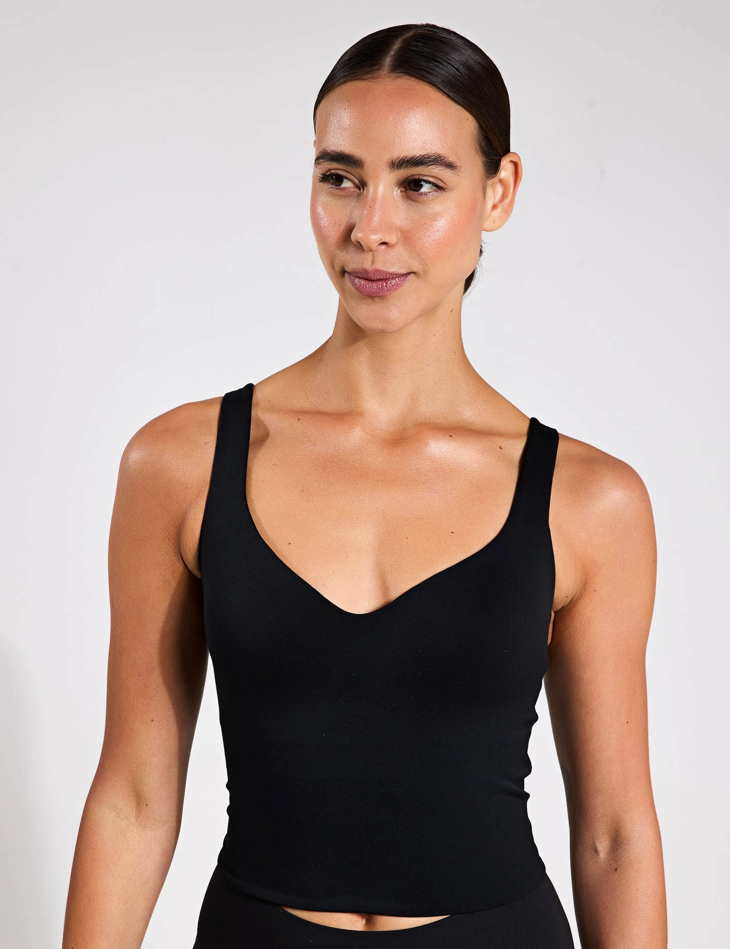 Alate Bra Tank - Black/Cool Grey Sweat Resistant Inner Layer