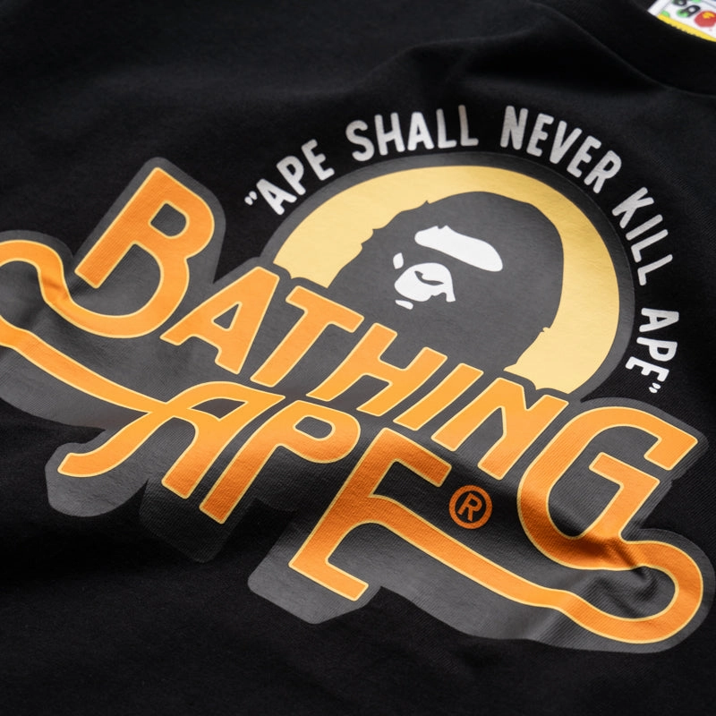 A Bathing Ape Genuine Garment Logo Tee - Black ruffle Fashionista
