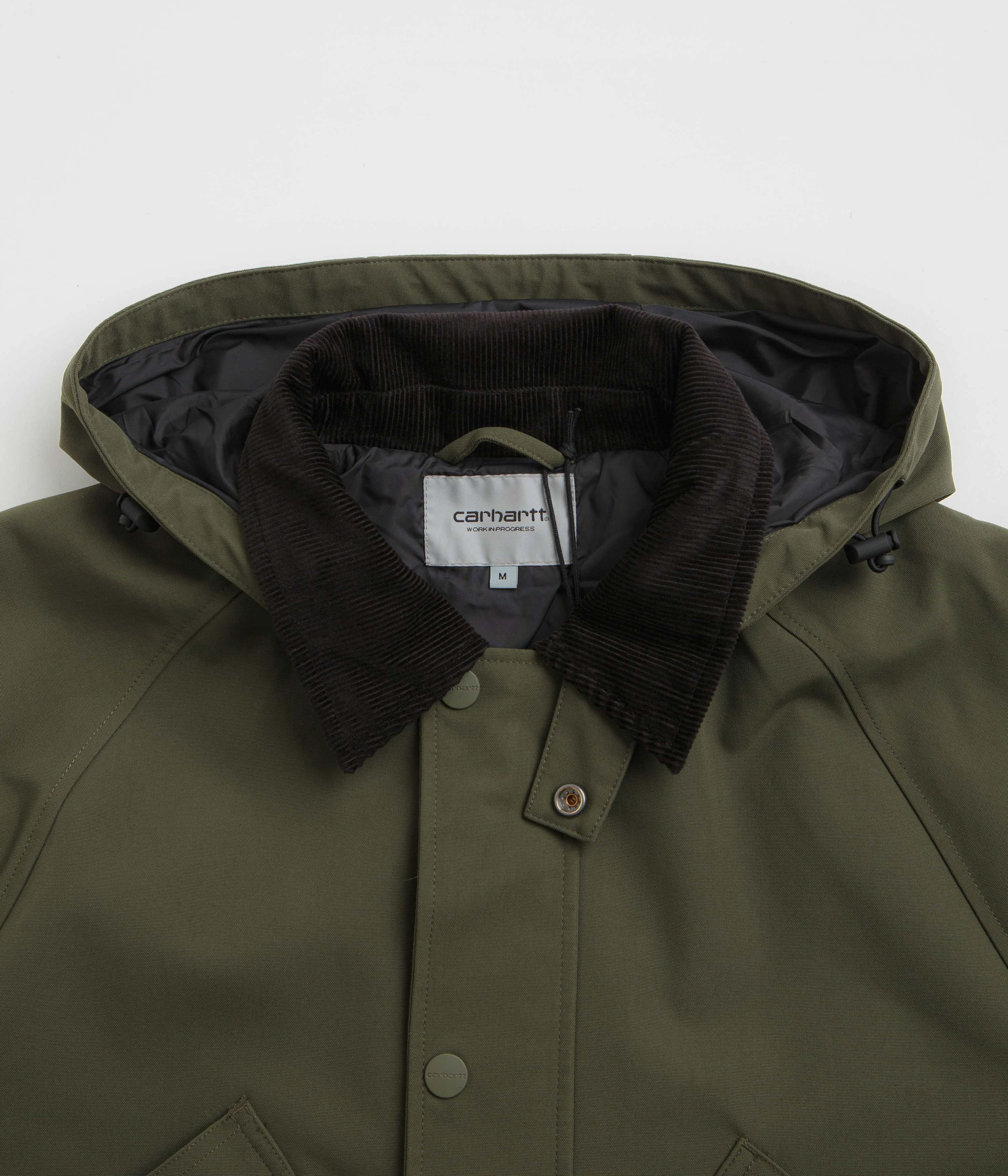 Carhartt Clarton Jacket - Office Green / Black Wind Blocker City Life