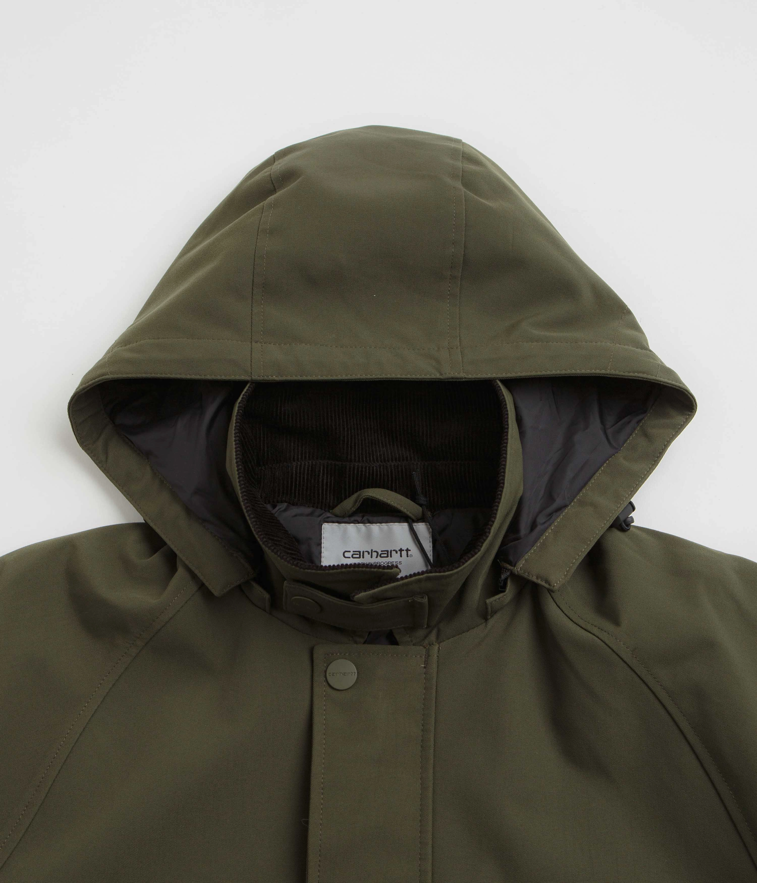 Carhartt Clarton Jacket - Office Green / Black full-zip