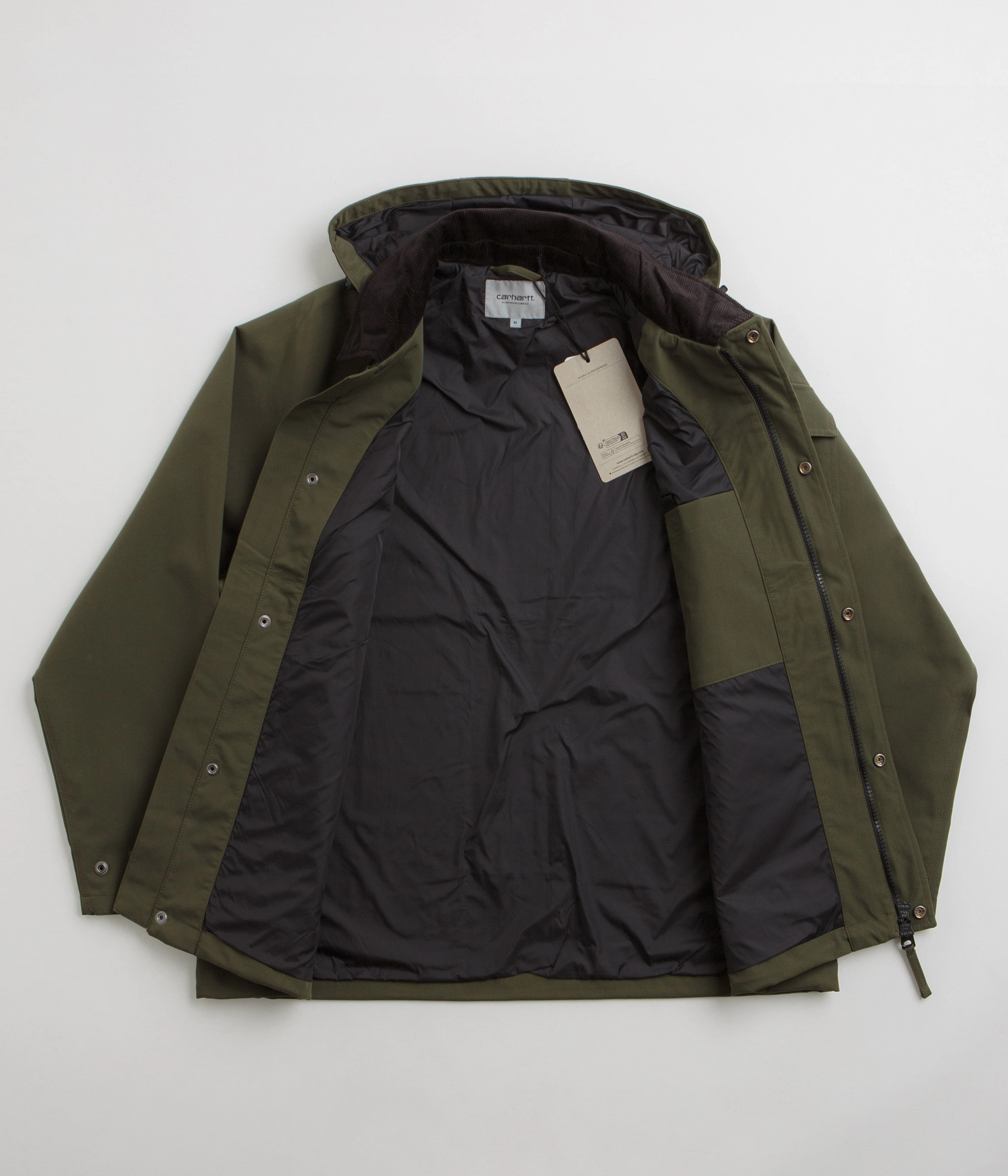 Street Edge Carhartt Clarton Jacket - Office Green / Black
