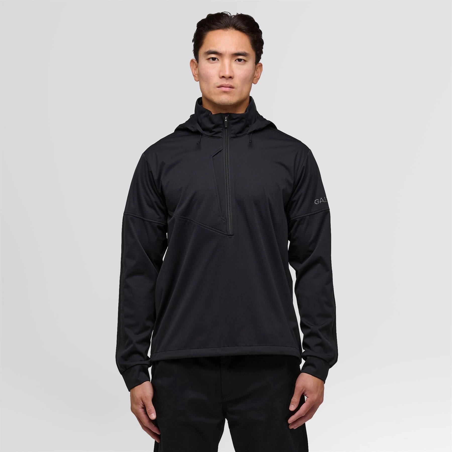 kind Wind Layer Luke CONCEPT Hooded Windproof Jacket Black