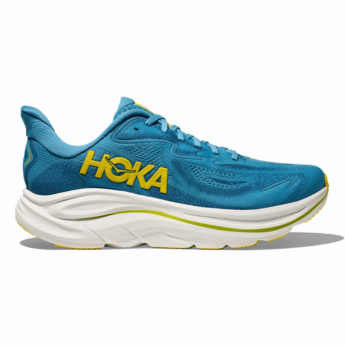 Cool Finish Microperforated Vamp Hoka One One Men's Clifton 10 Alpine Blue/Foggy Night