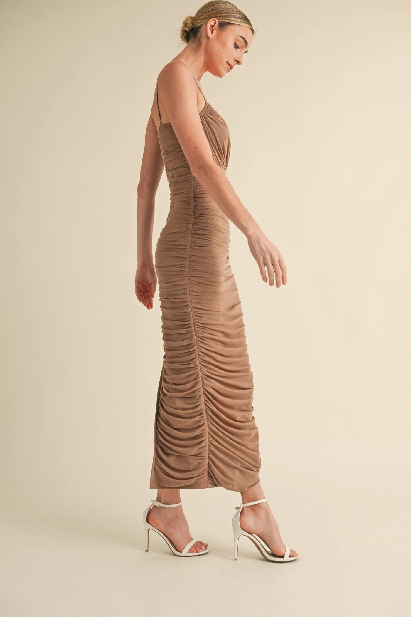 Bow-Detail MADIGAN MESH BODYCON DRESS