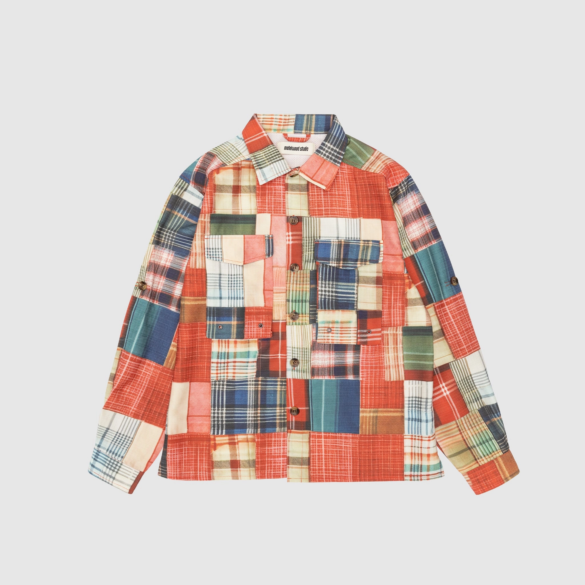 All Day Comfort Tech Durable Button Closures MADRAS PATCH EXPLORER SHIRT