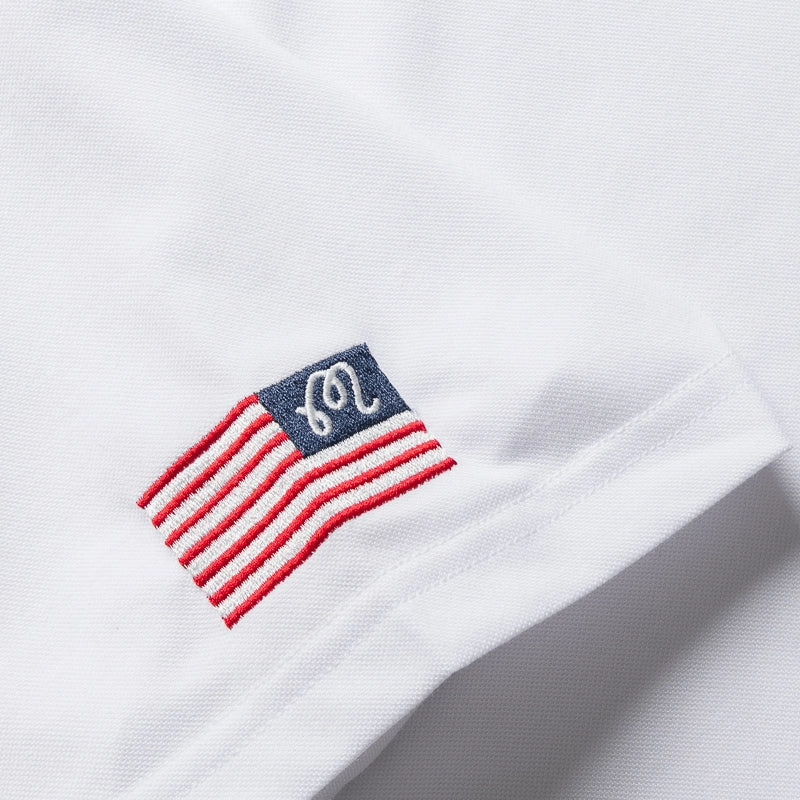 Malbon Golf Eagle Buckets Performance Pique Polo - White family gathering