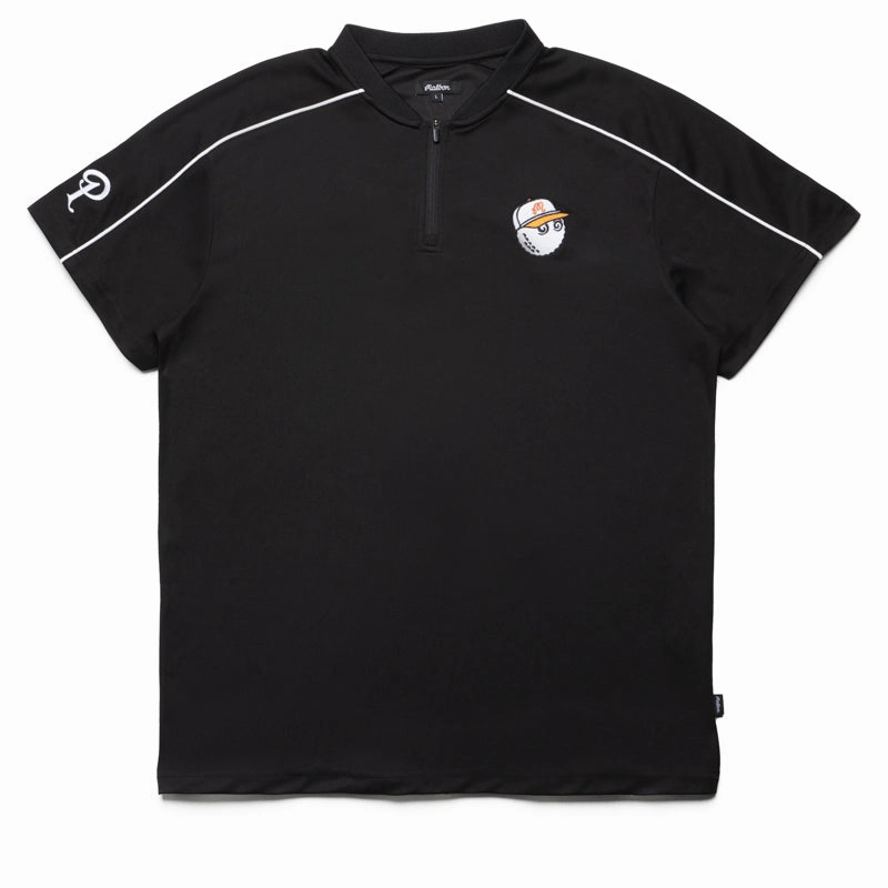 Designer Touch Road Trip Ready Malbon Golf Evergreen Blade Collar Polo - Black