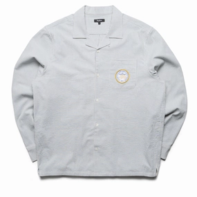 stain resistant coating Fashion Choice Malbon Golf Saint Tropez Seersucker L/S Shirt - Blue