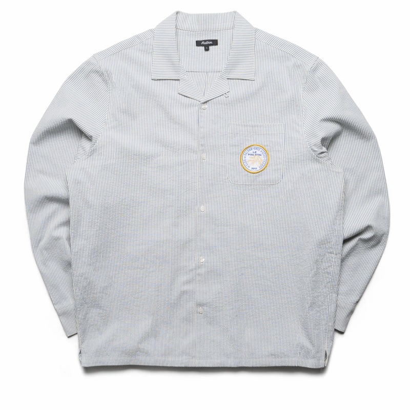 stain resistant coating Fashion Choice Malbon Golf Saint Tropez Seersucker L/S Shirt - Blue
