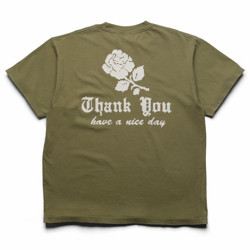 Bestseller Market Thank You Needlepoint Tee - Sea Kelp