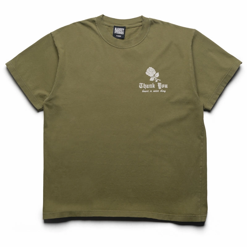 Thermal Insulation Market Thank You Needlepoint Tee - Sea Kelp