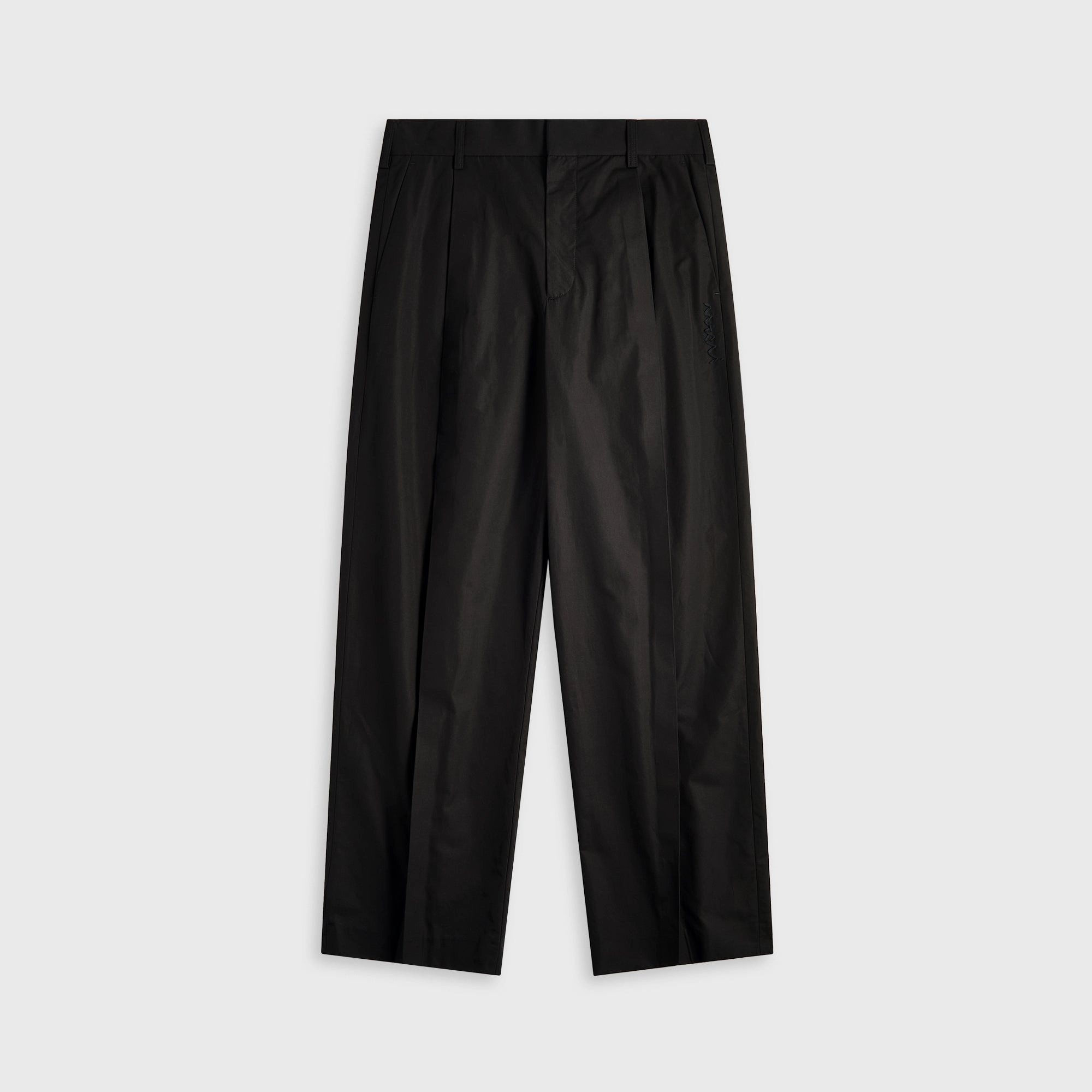 Marni Compact Cotton Poplin Classic Trouser - Black Quick Fit
