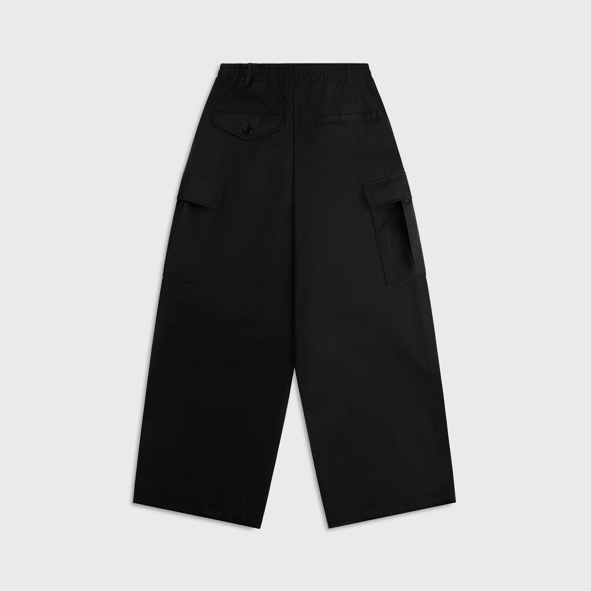 Stay Comfortable Flexible Performance Marni Taffeta Drawstring Cargo Workwear Gabardine Pant - Black