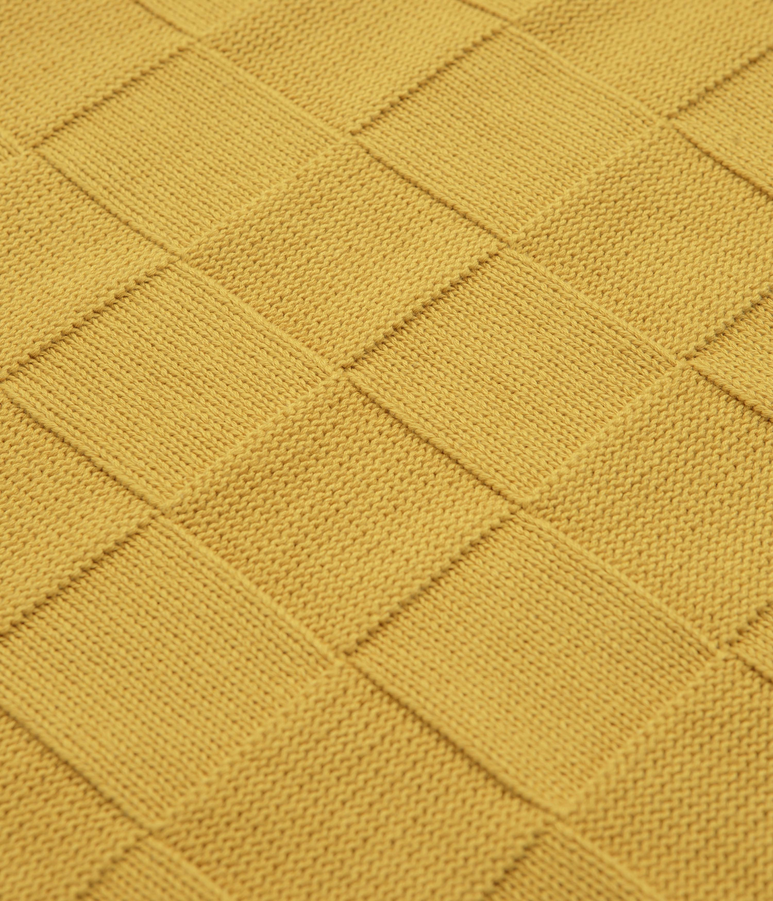 Service Works Check Knit Crewneck Sweatshirt - Ochre Cozy Style